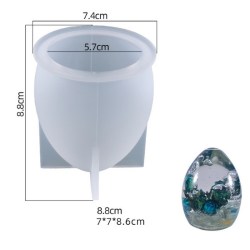 Καλούπι σιλικόνης  τρισδιάστατο Αυγό με βάση 8.8x7.4cm