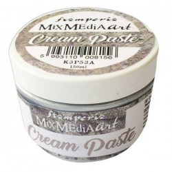 Cream Paste metallic silver 150ml Stamperia