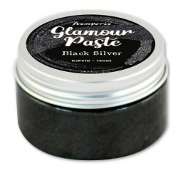 Glamour Paste Black Silver 100ml Stamperia