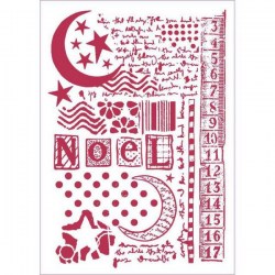 Stencil Αστέρια Φεγγάρια 21x29.7cm - Stamperia