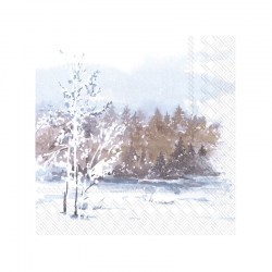 Χαρτοπετσέτα Χριστουγεννιάτικη Χιονισμένο δάσος - 1 τεμ.