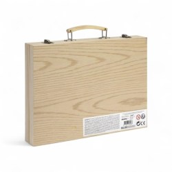 Moxy Ξύλινη Βαλίτσα 33x23x5cm με 86 Τεμάχια Ζωγραφικής