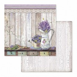 Χαρτί Scrapbooking  Διπλής Όψεως Κανάτα με Λεβάντες 30.5x30.5cm  Stamperia