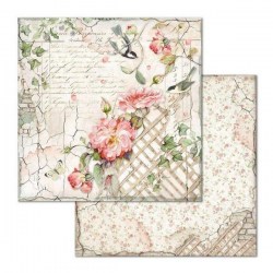 Χαρτί Scrapbooking  Διπλής Όψεως Λουλούδια και πουλιά 30.5x30.5cm  Stamperia