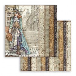 Χαρτί Scrapbooking  Διπλής Όψεως κυρία Vagabond 30.5x30.5cm  Stamperia