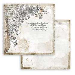 Χαρτί Scrapbooking  Διπλής Όψεως Γράμμα Λουλούδι 30.5x30.5cm  Stamperia