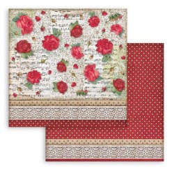 Χαρτί Scrapbooking Διπλής Όψεως Desire texture di rose 30.5x30.5cm  Stamperia