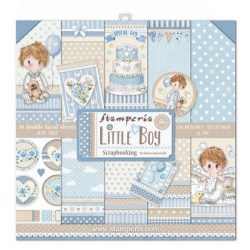 Σετ 10 Χαρτιά Scrapbooking Little Boy 31x31x0.6cm  190gr Stamperia