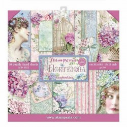 Σετ 10 Χαρτιά Scrapbooking Hortensia 31x31x0.6cm  190gr Stamperia