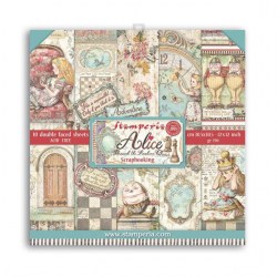 Σετ 10 Χαρτιά Scrapbooking Alice throught the looking mirror 31x31x0.6cm 190gr Stamperia