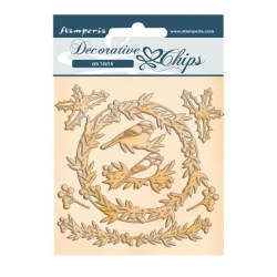 Διακοσμητικό Chipboard Romantic Christmas ghirlande 14x14cm Stamperia