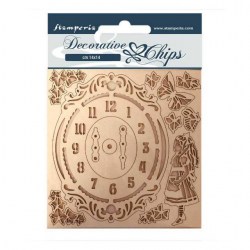 Διακοσμητικό Chipboard Alice Orologio 14x14cm Stamperia