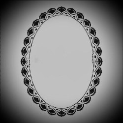 Stencil Vintage Oval Lace 35x25cm 