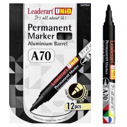 Ανεξίτηλος Μαρκαδόρος Leaderart UNiD A70 0.8-2.2mm - Μαύρο