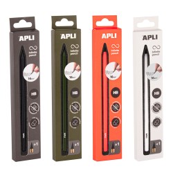 Μολύβι Apli Infinite pencil HB assorted col Λευκό