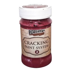 Cracking Paint System Step 2 - Pentart 100ml  - Burgundy red