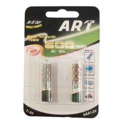 Επαναφορτιζόμενες μπαταρίες ART τύπου AAA 1.2V Ni-MH