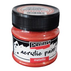 Metallic Paint 50ml Pentart  - Golden Red