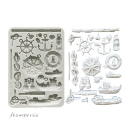 Καλούπι Σιλικόνης Silent Sea Rudders and Boats A5 - Stamperia