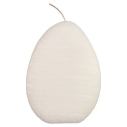 Κερί Αυγό Λευκό ανάγλυφο 13x9.2x2.7cm