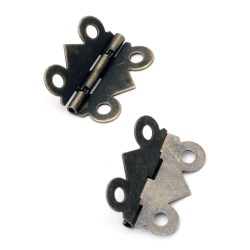 Μεταλλικοί Μεντεσέδες Antique Bronze 25x20mm – Σετ 10 Τεμ. | Xeirokamoto