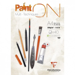 Μπλοκ mixed-media Clairefontaine 250gr A4 21x29.7cm 40 Φύλλα
