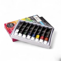 Σετ Ακρυλικών Nassau Fine Art 8 x 12ml – Βασικά Χρώματα