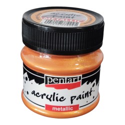 Metallic Paint 50ml Pentart  - Πορτοκαλί