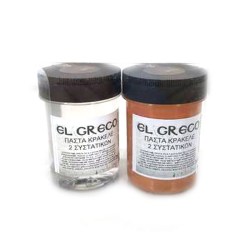 Πάστα κρακελέ μεταλλική El Greco - Copper set 2x100ml