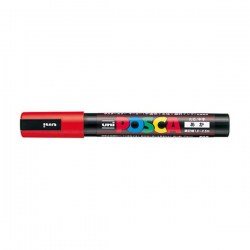 Μαρκαδόρος για όλες τις επιφάνειες Uni Paint POSCA 1.8-2.5mm - Κόκκινος