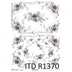 Ριζόχαρτο με Λουλούδακια σε ρομαντικό στυλ  ITD 21x29.7cm