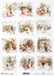 Ριζόχαρτο ITD Χριστουγεννιάτικο Εικόνες με ποντικάκια 29.7x21cm