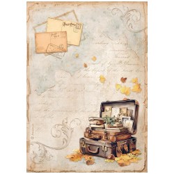 Ριζόχαρτο Golden Harmony Suitcase A4 Stamperia
