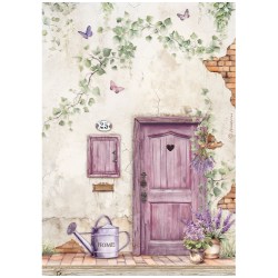 Ριζόχαρτο Lavender Door  A4 Stamperia