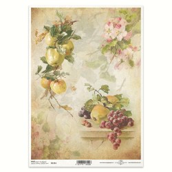 Ριζόχαρτο A4 με Μήλα και Σταφύλια για Decoupage | ITD Collection