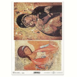 Ριζόχαρτο A4 Βυζαντινές Εικόνες Παναγίας & Αγγέλου ITD R1620