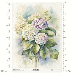 Ριζόχαρτο Decoupage A4 – Ορτανσίες σε Ακουαρέλα