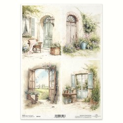Ριζόχαρτο Decoupage – Εξοχικές Πόρτες & Παράθυρα σε Country Style
