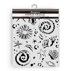 Thick Mix Media Stencil Silent Sea Starfish  25x20cm - Stamperia