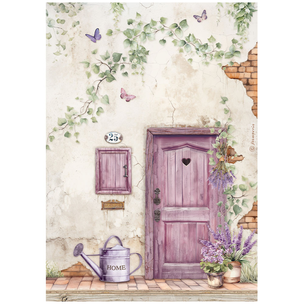 Ριζόχαρτο Lavender Door A4 Stamperia