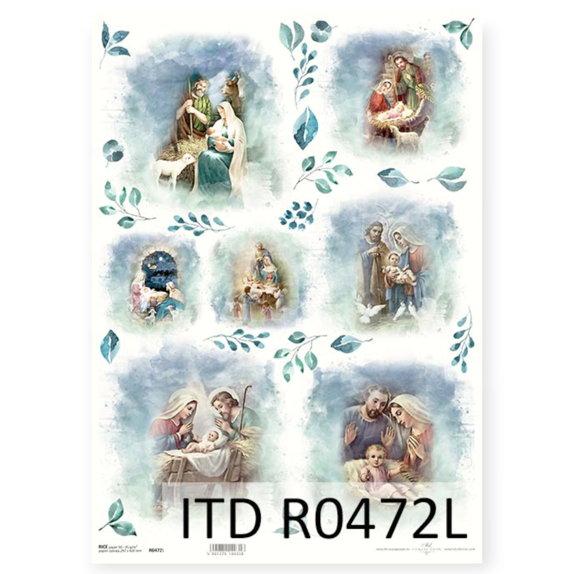 Ριζόχαρτο Decoupage A3 – Θρησκευτικές Σκηνές Γέννηση του Ιησού ITD