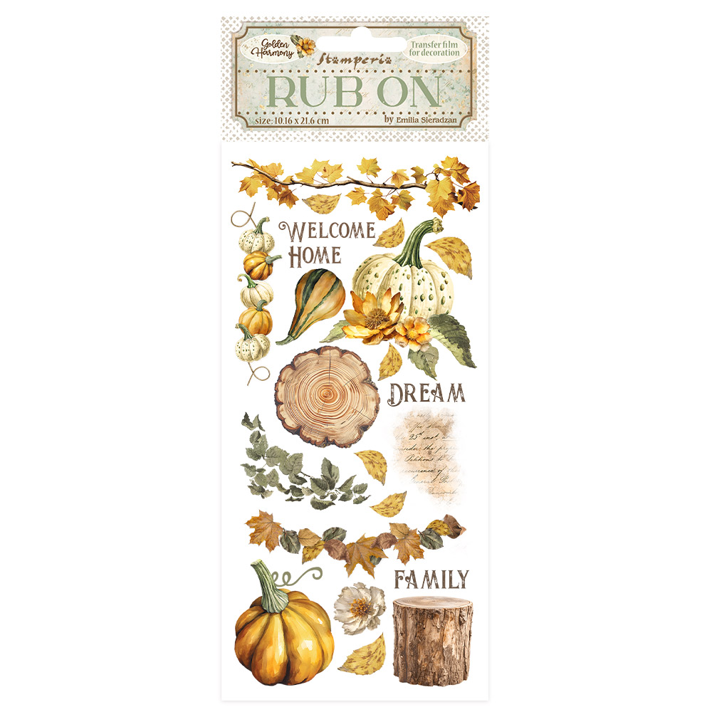 Διακοσμητικά Rub On 10.16x21.6cm Golden Harmony Pumpkins