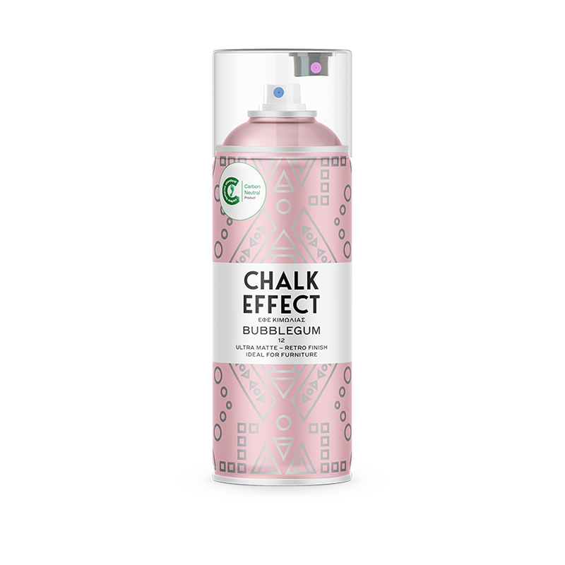 Χρώμα Spray Chalk Effect No12 Bubblegum – 400ml | Ματ Απόχρωση Κιμωλίας
