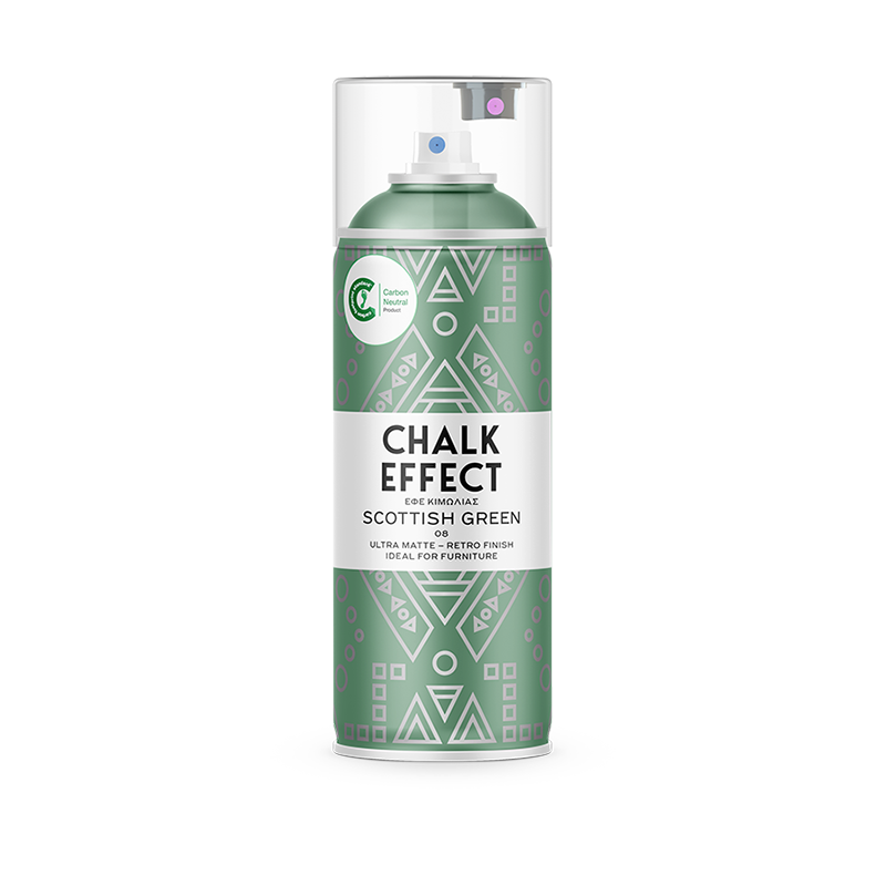 Χρώμα Spray Chalk Effect No08 Scottish Green – 400ml | Ματ Απόχρωση Κιμωλίας
