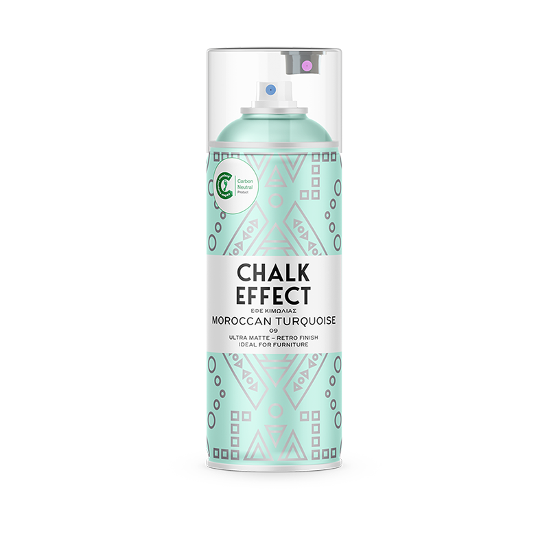 Χρώμα Spray Chalk Effect No9 Moroccan Turquoise – 400ml | Ματ Απόχρωση Κιμωλίας