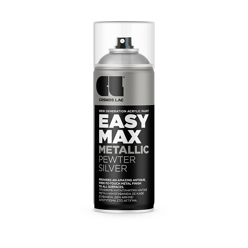 Χρώμα σε Spray 400ml Easy Max Metallic - No900 Pewter Silver