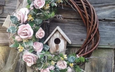 Χειροποίητο στεφάνι &quot;Garden Of Roses&quot;