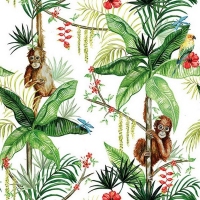Χαρτοπετσέτα για Decoupage ζούγκλα πιθηκάκια  - 1 τεμ.
