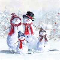 Χαρτοπετσέτα για Decoupage Χριστουγεννιάτικη Οικογένεια Χιονάνθρωπων - 1 τεμ.