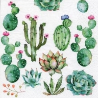 Χαρτοπετσέτα Decoupage Cactus & Succulents 33x33cm
